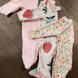 Set of 3 girls sleepers